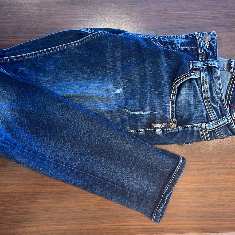 Silver Boyfriend Jeans 26x29